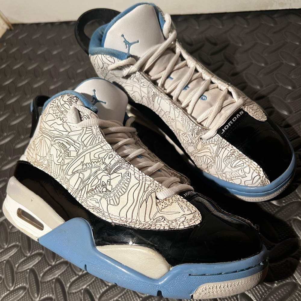 CLEAN Air Jordan Dub Zero UNC Blue size 6 Womens Retro shoes